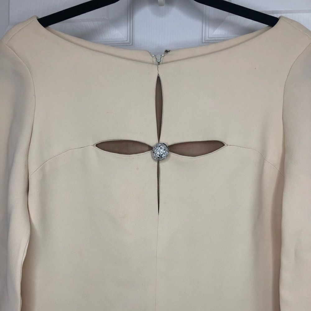 Vintage Vera Hicks long sleeve key hole dress, size medium - Picture 3 of 14